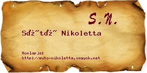 Sütő Nikoletta névjegykártya